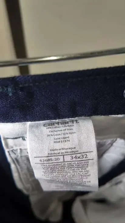 Carhartt FR Men's Flame-Resistant Reflective Work Pants - Navy (34x32) - Picture 2 of 3